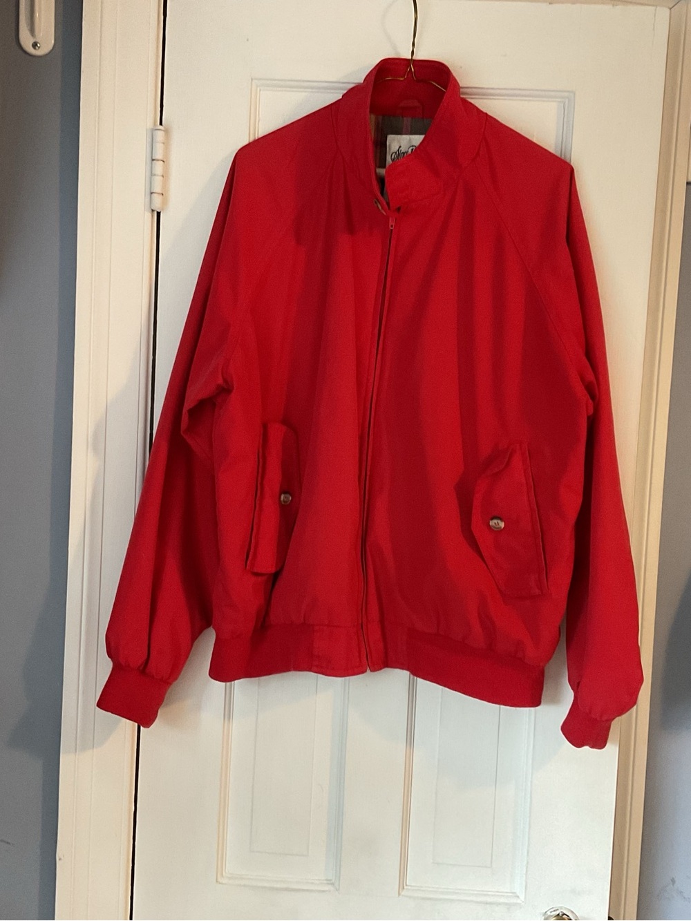 Classic Men's Red Lightweight Shirt Jacket